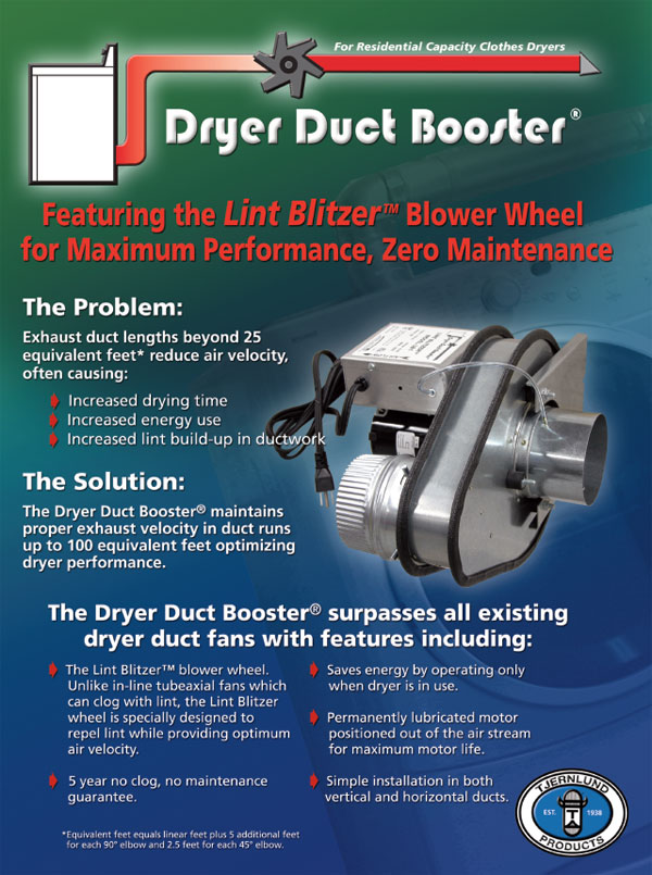 Volko draft inducers LB-1. LB1 Lint Blitzer dryer duct booster.  Ventilation solutions for your home and HVAC systems.